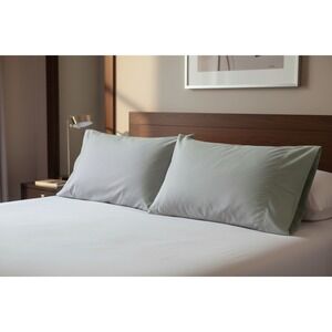 Hotel Style Egyptian Cotton Smooth Sateen Weave Pillowcase‎ Set Standard Green